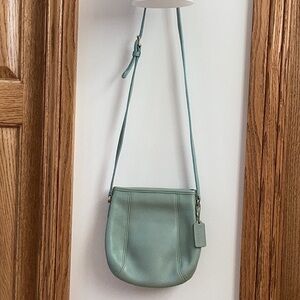 Vintage Coach small Frame Pouch mint Green Rare Color, style 990
